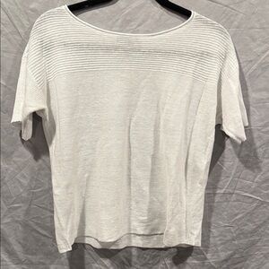 Eileen Fisher Cream Short Sleeve Tee